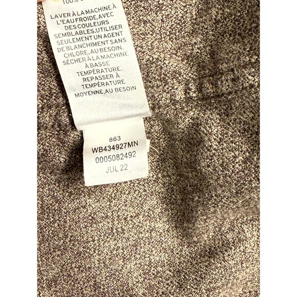 14 & UNION Button Down Tan Trim Fit Shirt 100% Cotton Long Sleeve Men Large - Picture 8 of 8